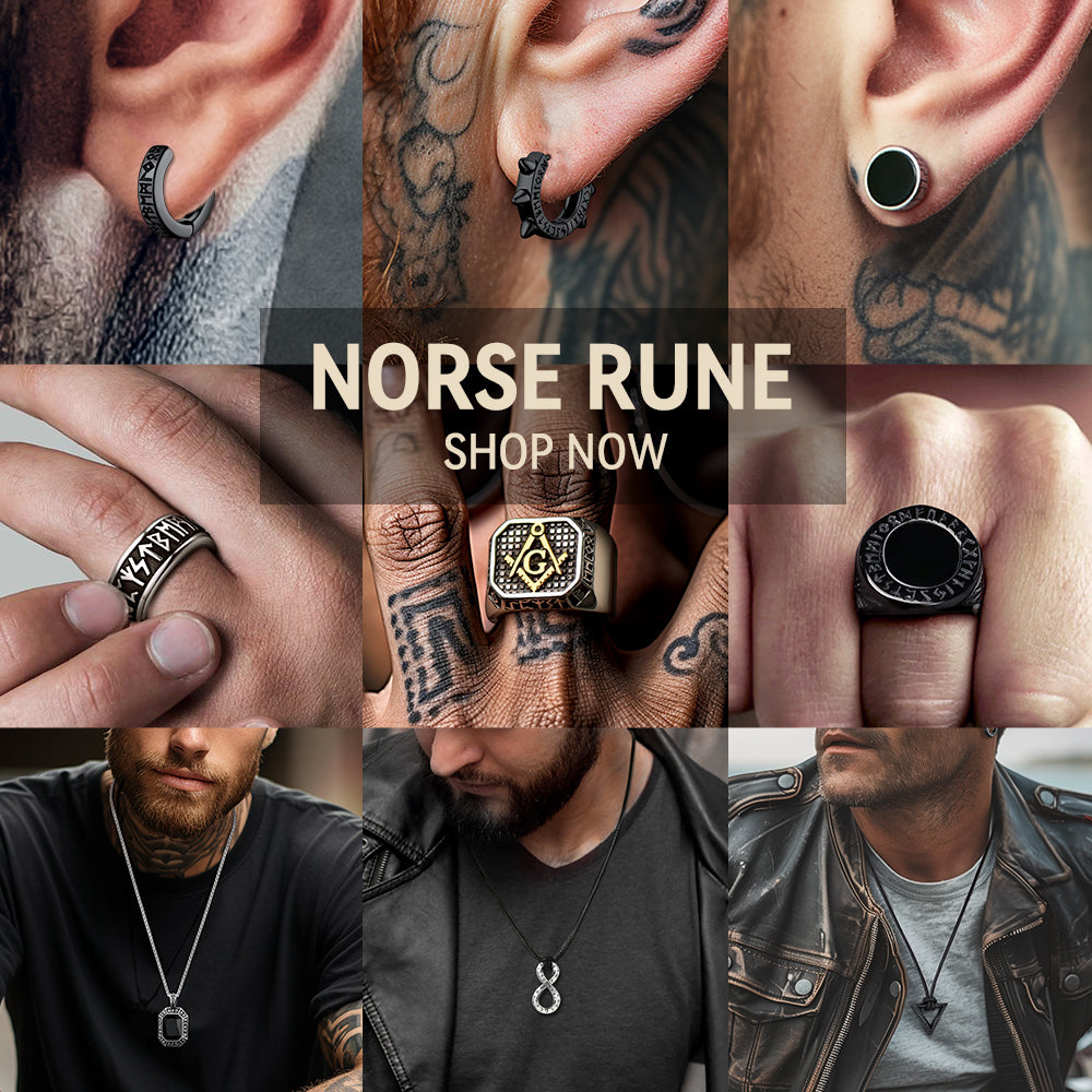 Anneau Runique Anti-stress Bague Viking Runique Anti-stress