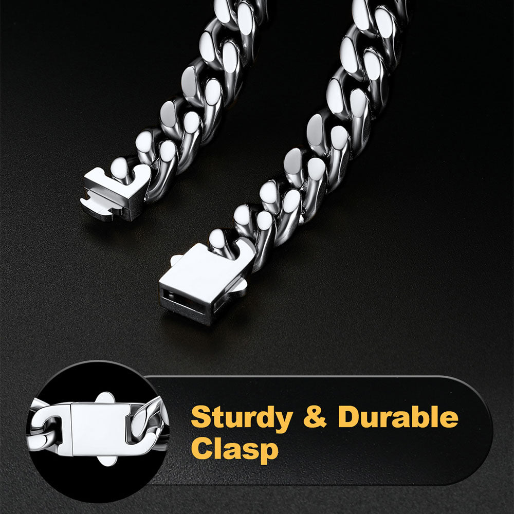 Hip hop jewelry Miami Cuban link necklace 9mm