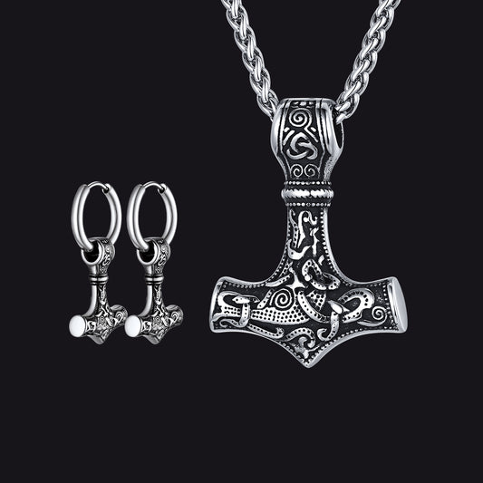 FaithHeart Viking Thor's Hammer Mjolnir Set FaithHeart Jewelry