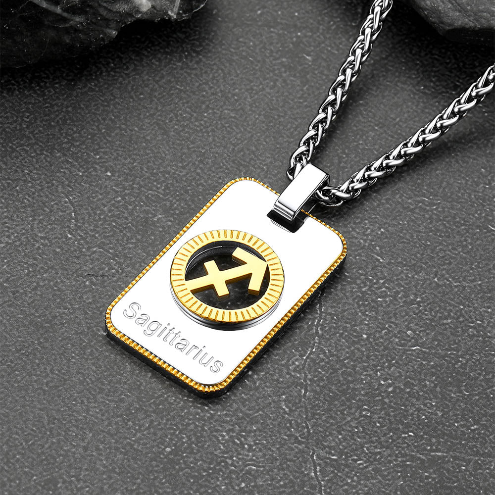 Faithheart 12 Constellation Horoscope Custom Necklace for Men Women