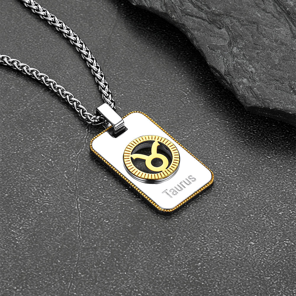 Faithheart 12 Constellation Horoscope Custom Necklace for Men Women