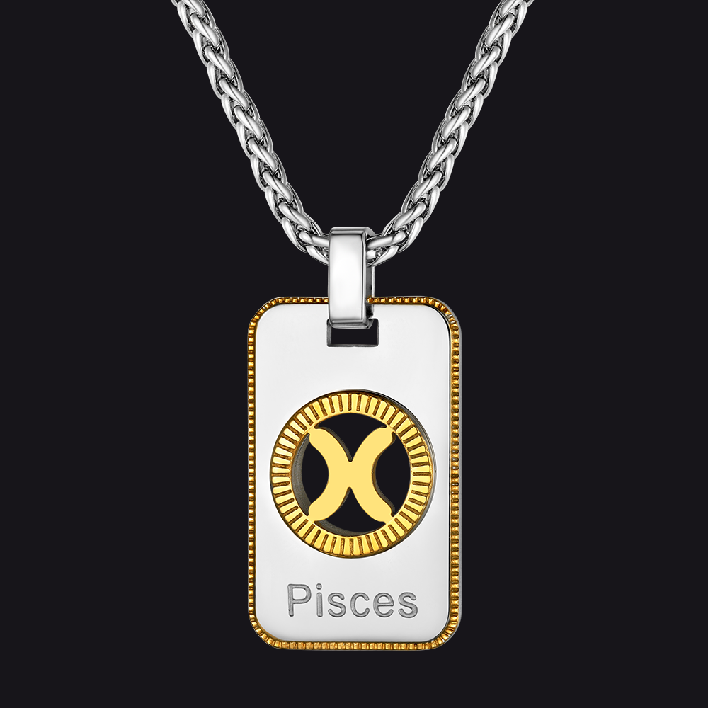 Faithheart 12 Constellation Horoscope Custom Necklace for Men Women