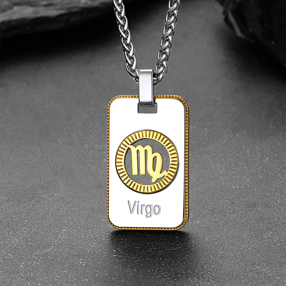 Faithheart 12 Constellation Horoscope Custom Necklace for Men Women