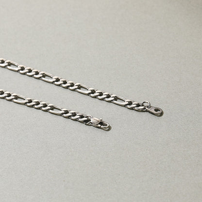 FaithHeart Figaro Twisted Rope Chain Stainless Steel Necklace FaithHeart