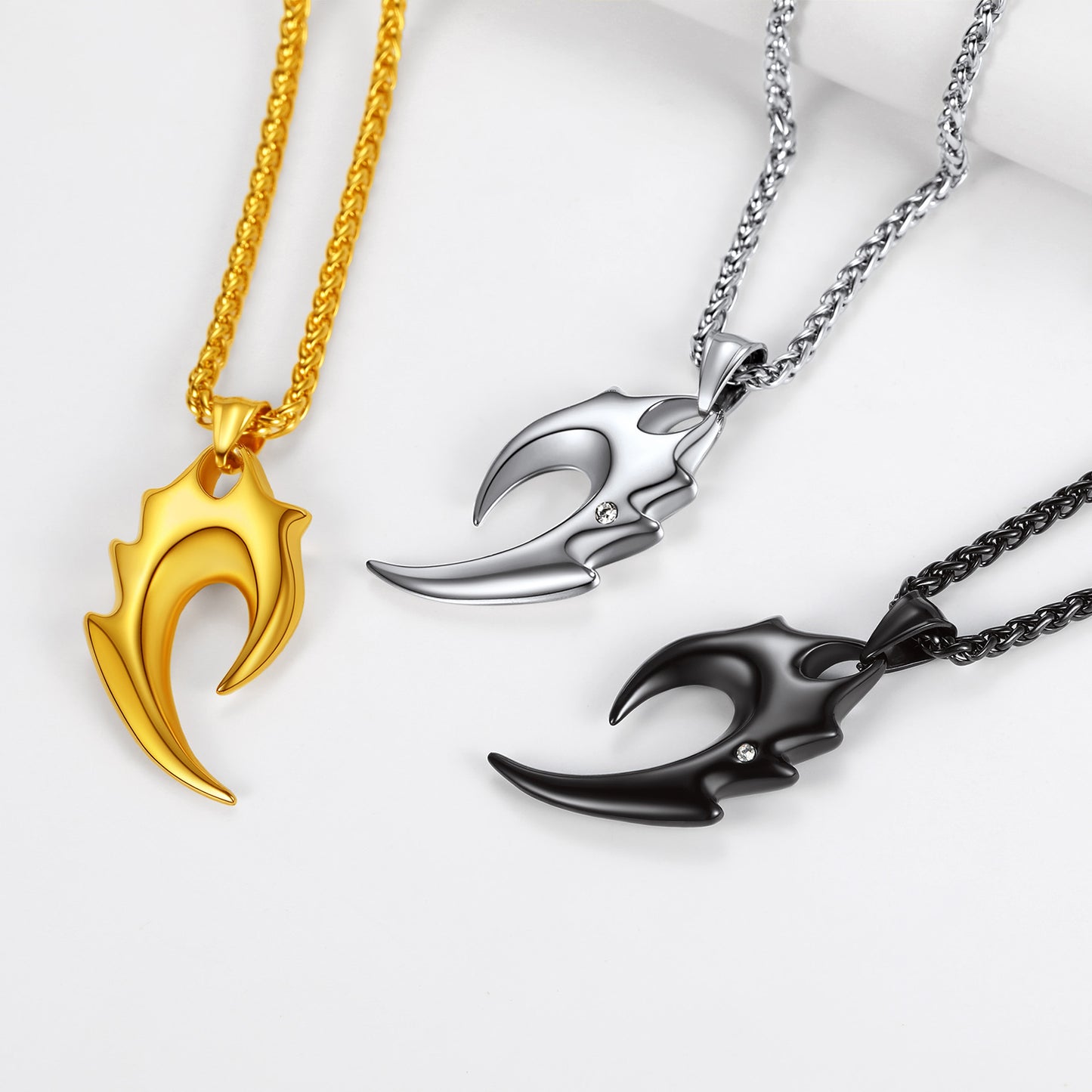 FaithHeart Wolf Viking Nordic Stainless Steel Pendant Necklaces FaithHeart Jewelry