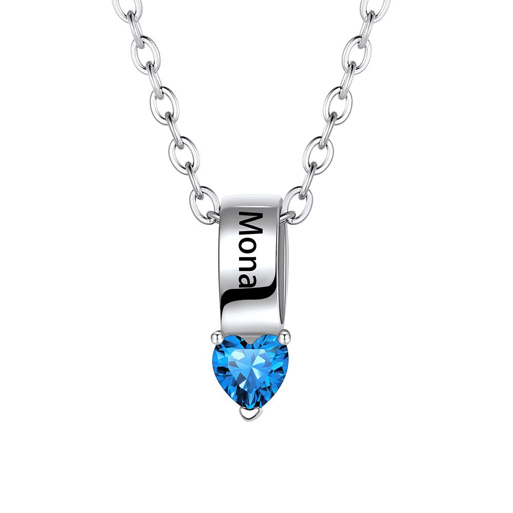 1 Heart Birthstone Necklace for Women BSP210067