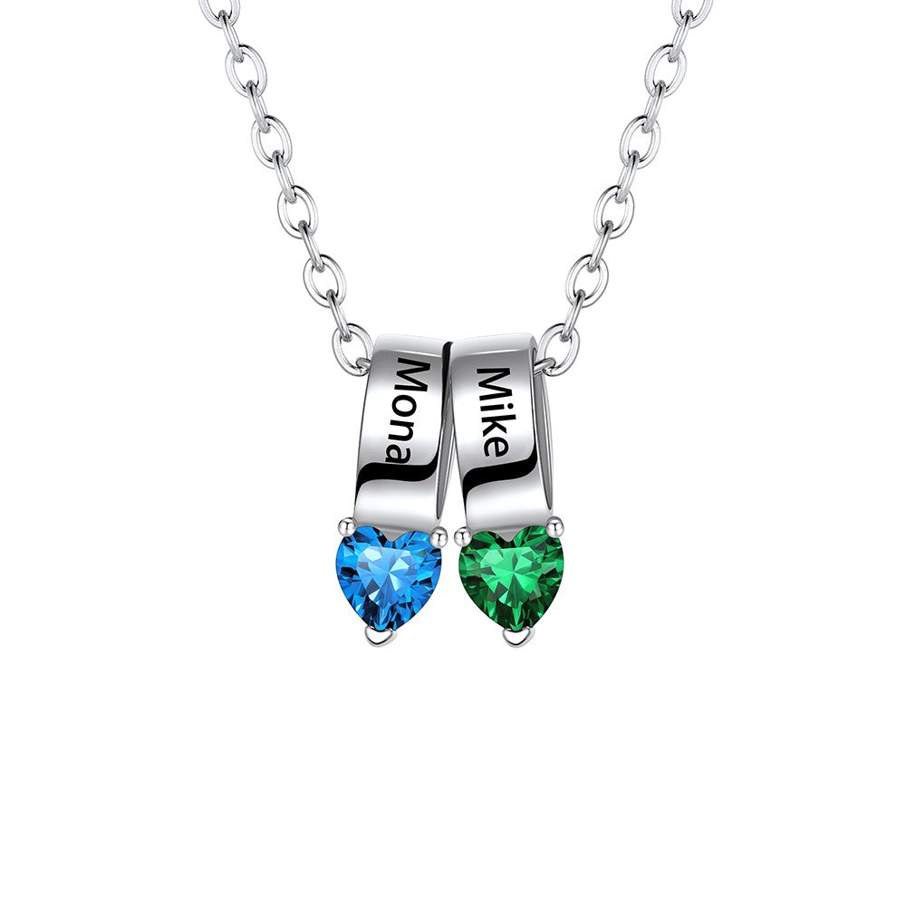 1 Heart Plated Birthstone Necklace for Women BSP210067