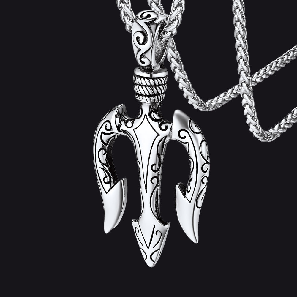 thumbnail image 2 of Poseidon Trident Cremation Jewelry For Ashes Ancient Greece Amulet Urn Necklace 2 of 11