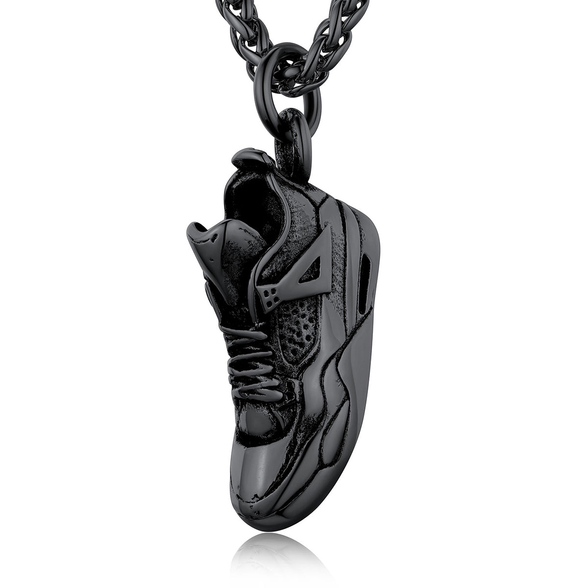 Stainless Steel Sneaker Pendant Necklace for Men and Women