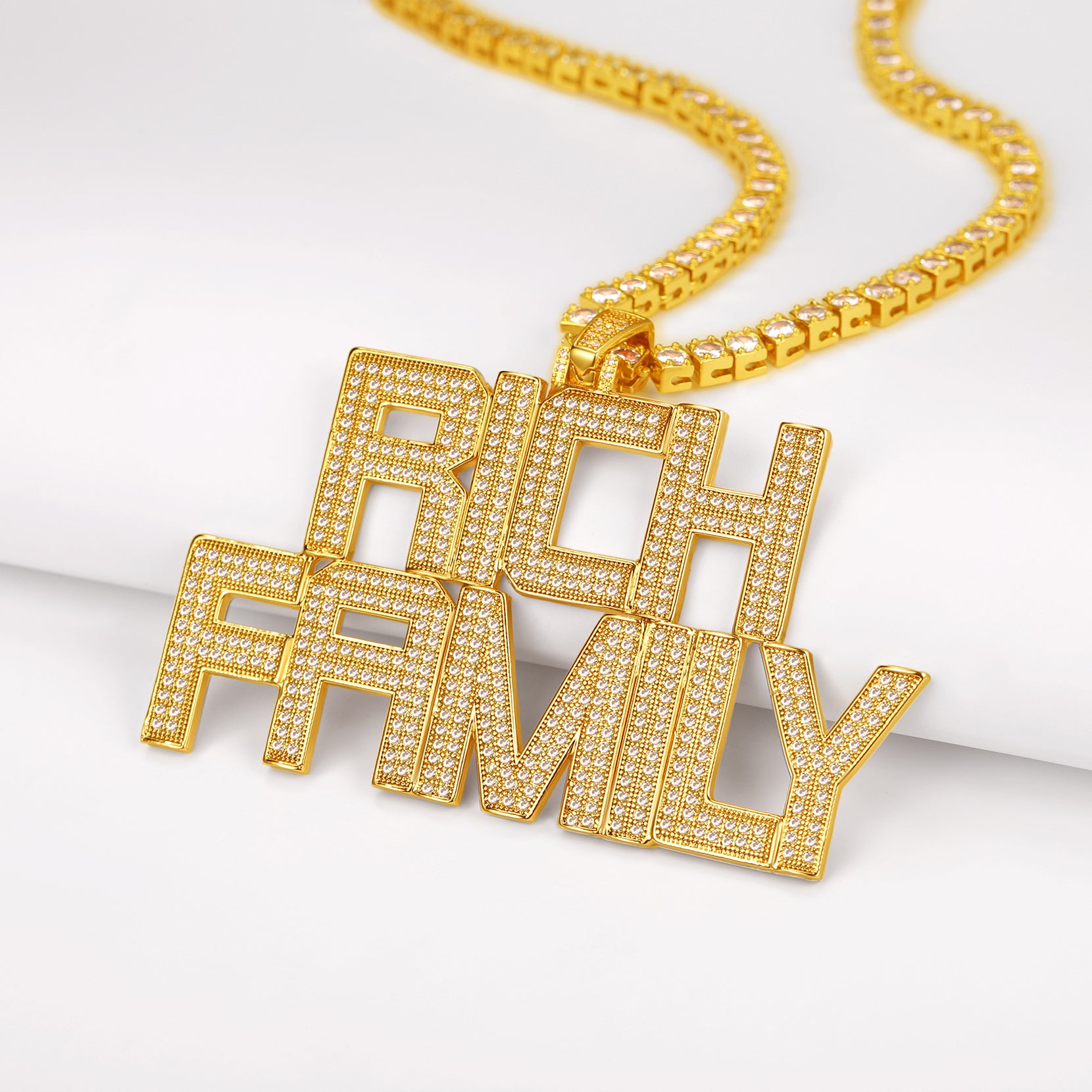 Personalized hip hop letter pendant chain jewelry for men