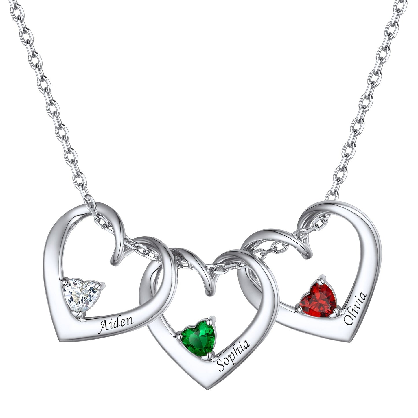 3 Birthstone Necklace