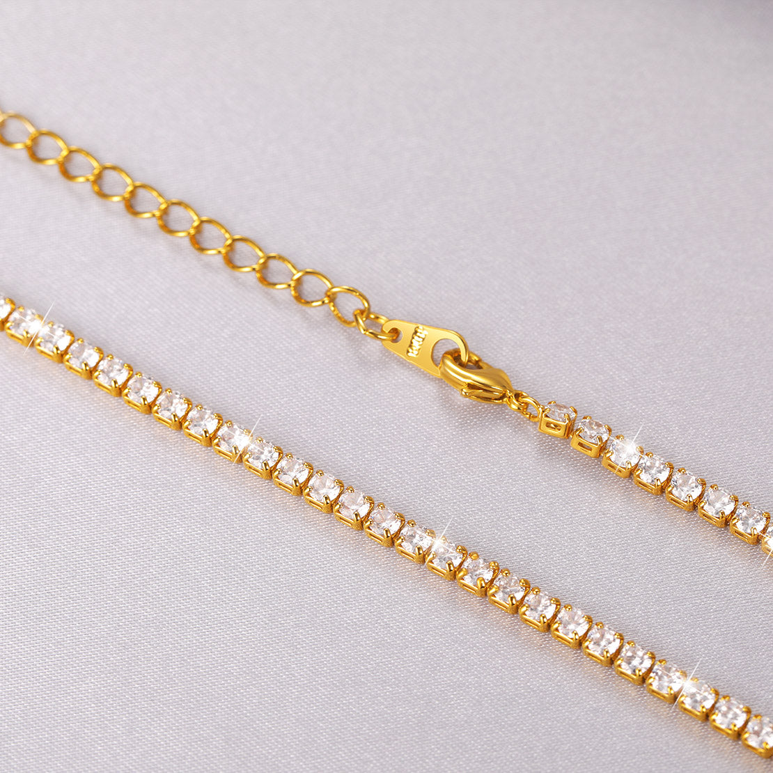 3MM Bling CZ Chain Necklace