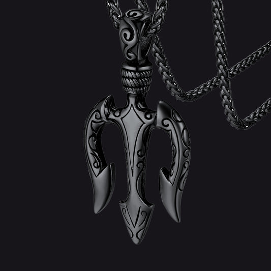 Poseidon Stainless Steel Pendant Necklace Ancient Greece Amulet Jewelry FaithHeart Jewelryimg