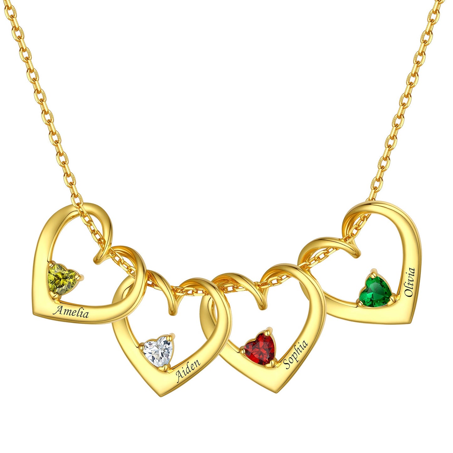 4 Birthstone Necklace