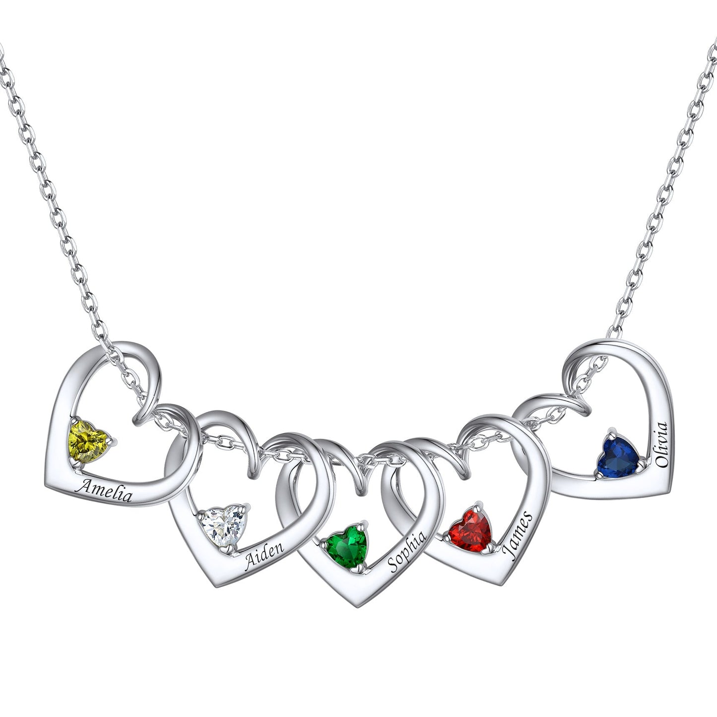 5 Heart Necklace