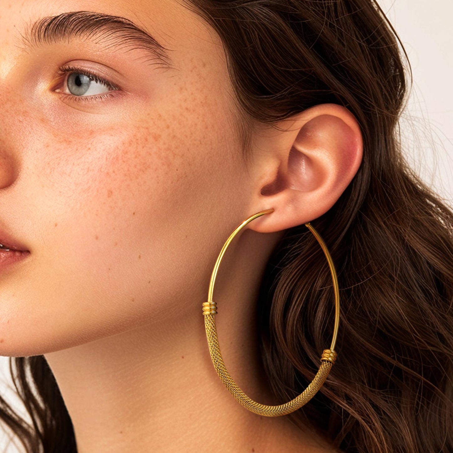 80MM Chunky Hoop Earrings For Women