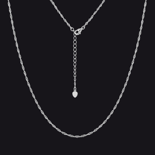 925 Sterling Silver 1.6mm Slim Chains Necklace for Women Menimg