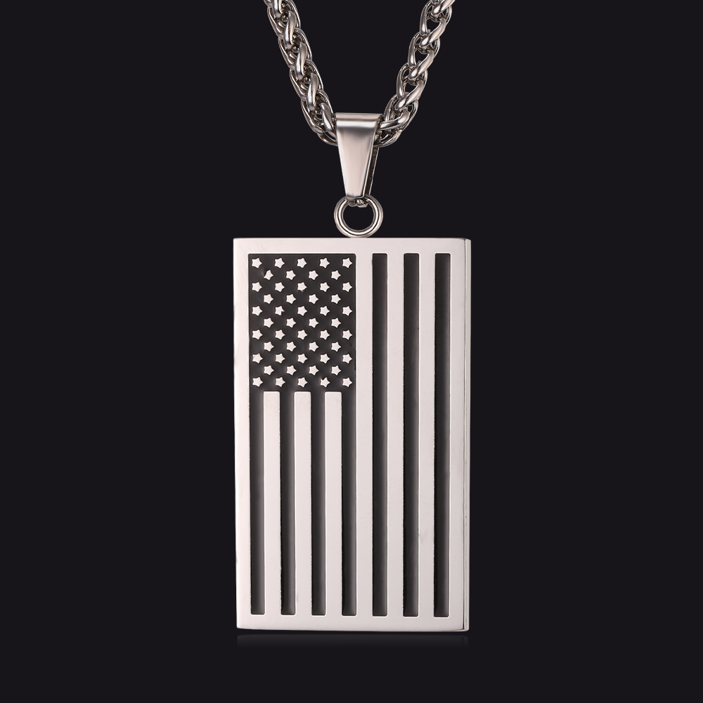 American Flag Pendant For Men
