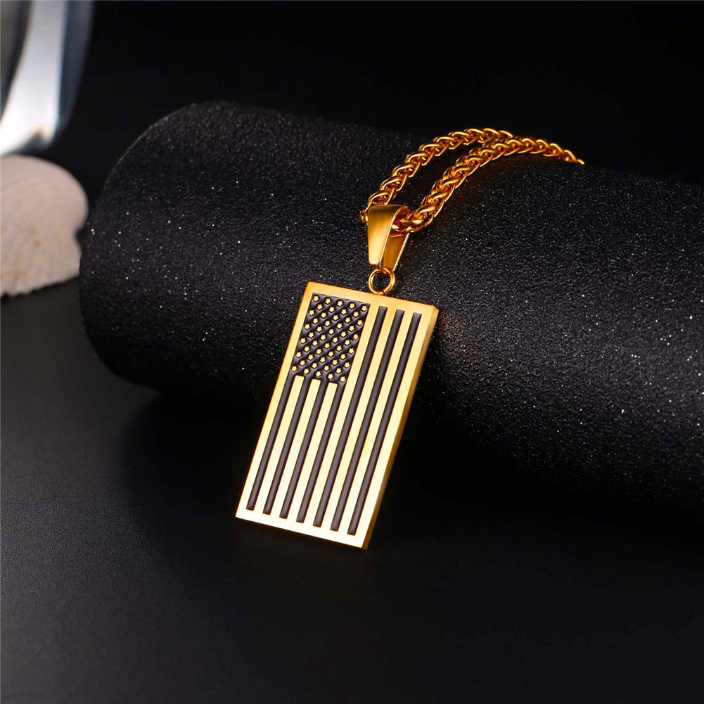 American Flag Pendant For Men