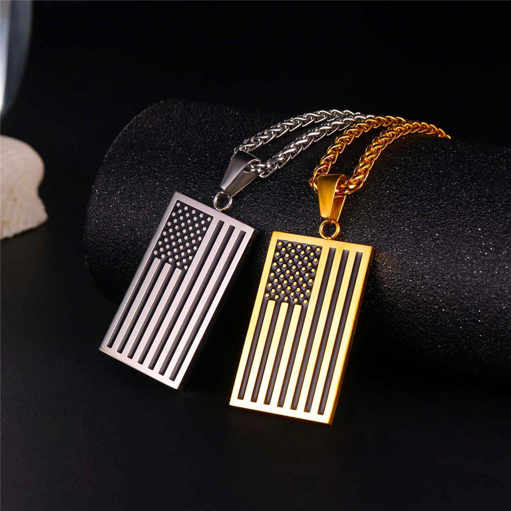 American Flag Pendant For Men American Flag Pendant For Men