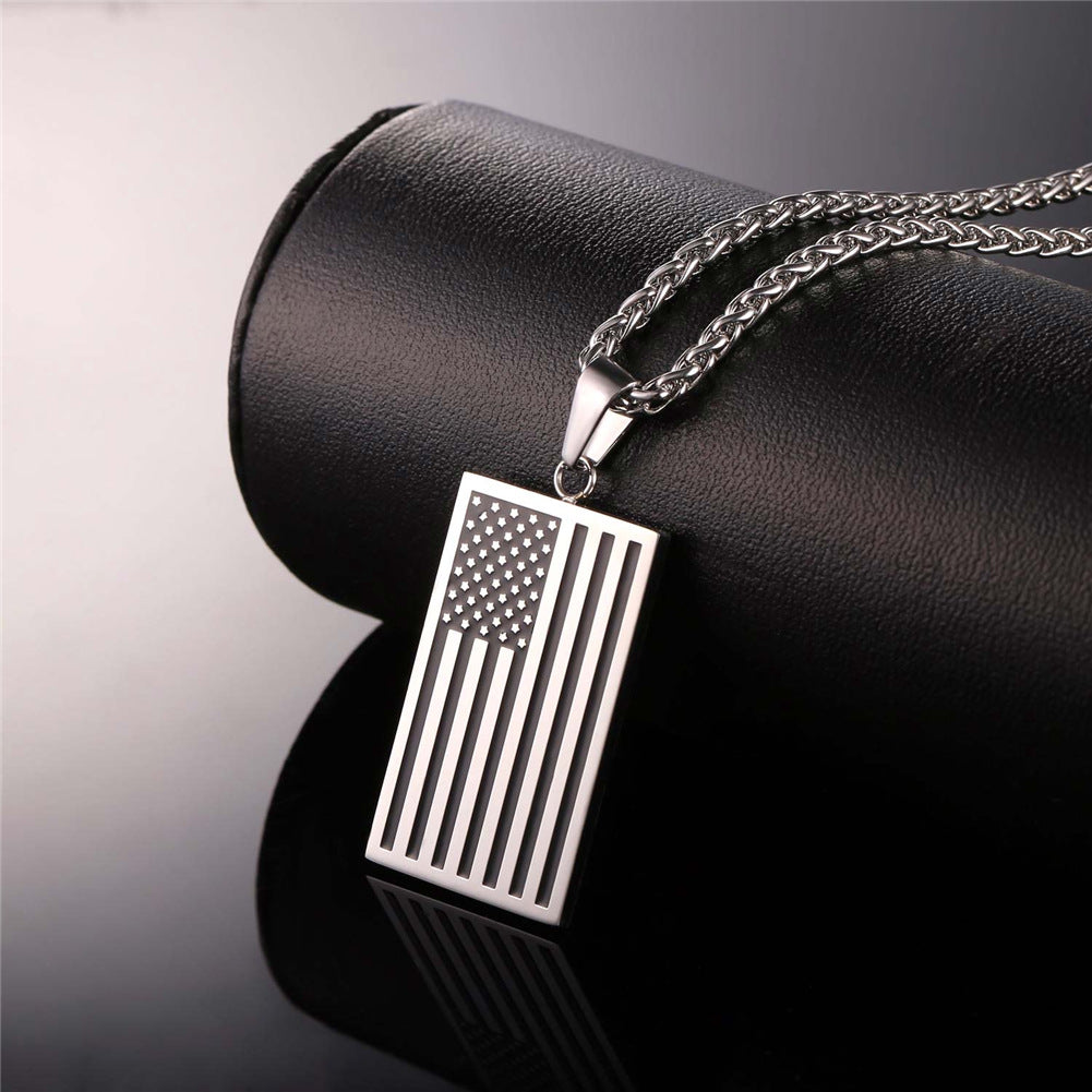American Flag Pendant For Men