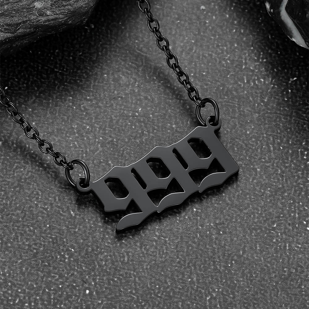 Personalized Angel Number Necklace for Women Men