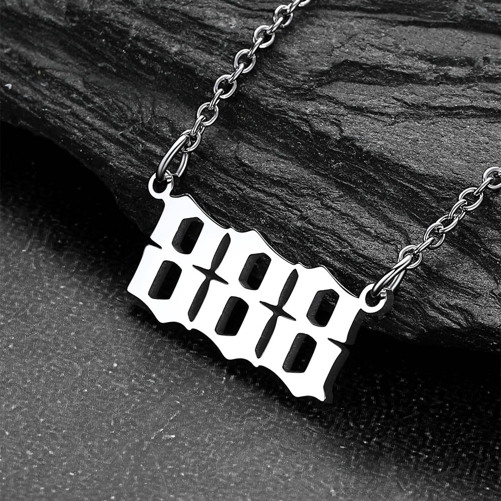 Personalized Angel Number Necklace for Women Men