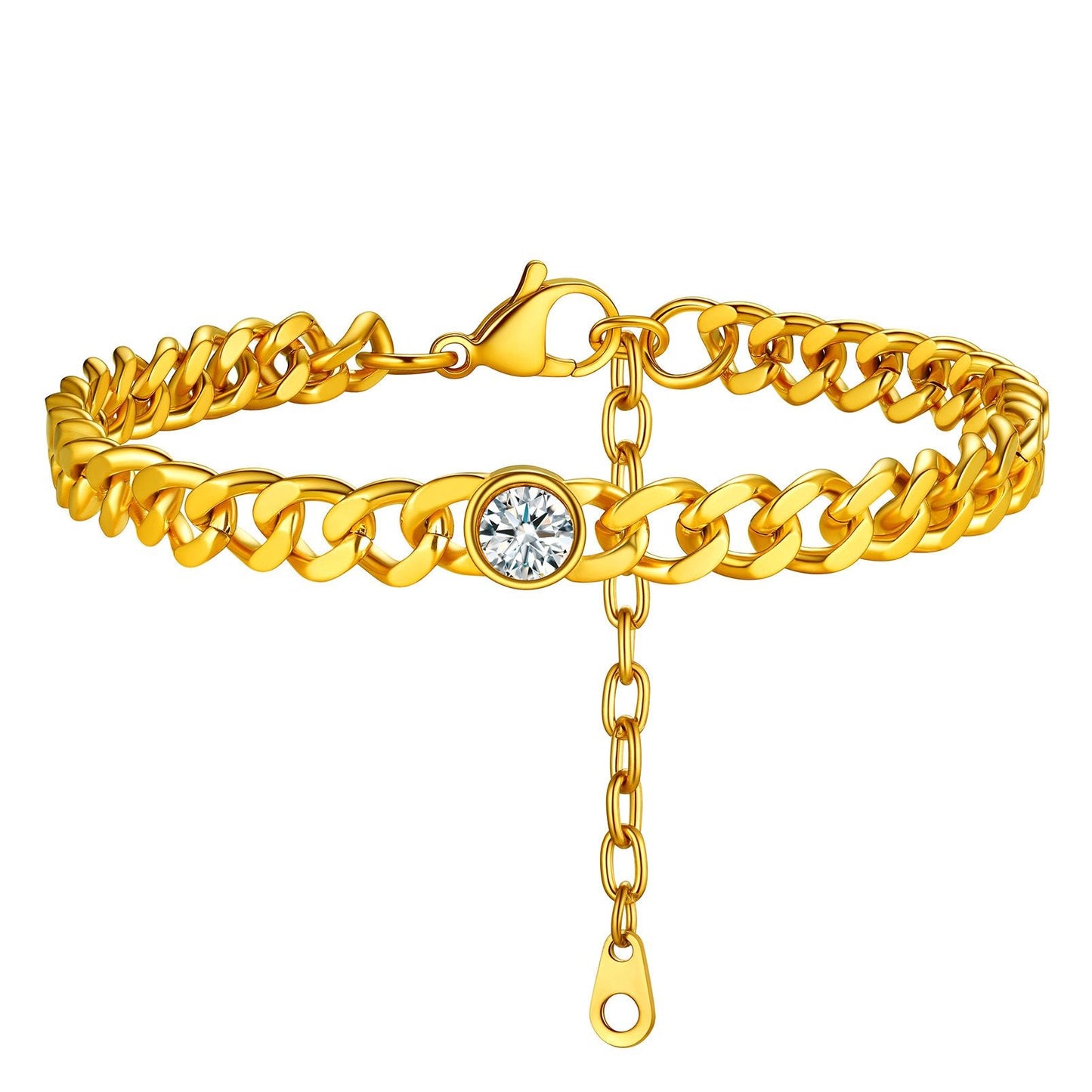 April Birthstone Anklet PSA40044