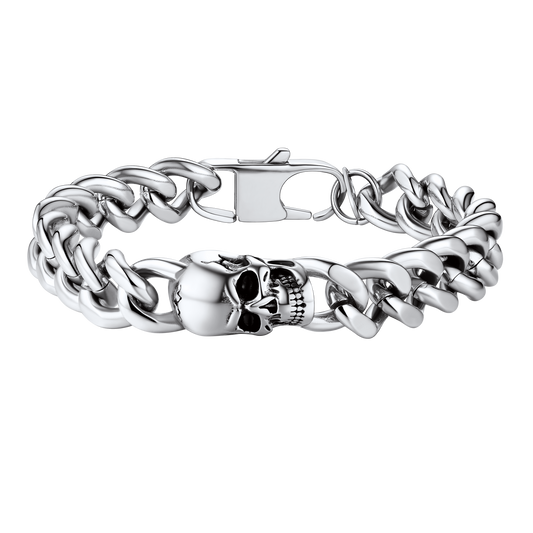 Stainless steel Gothic skull bracelet for menimg