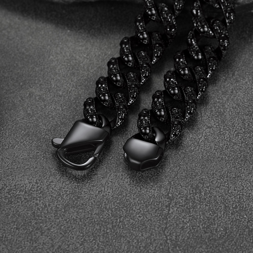 FaithHeart Vintage Skull Chunky Cuban Chain Stainless Steel Braclet FaithHeart