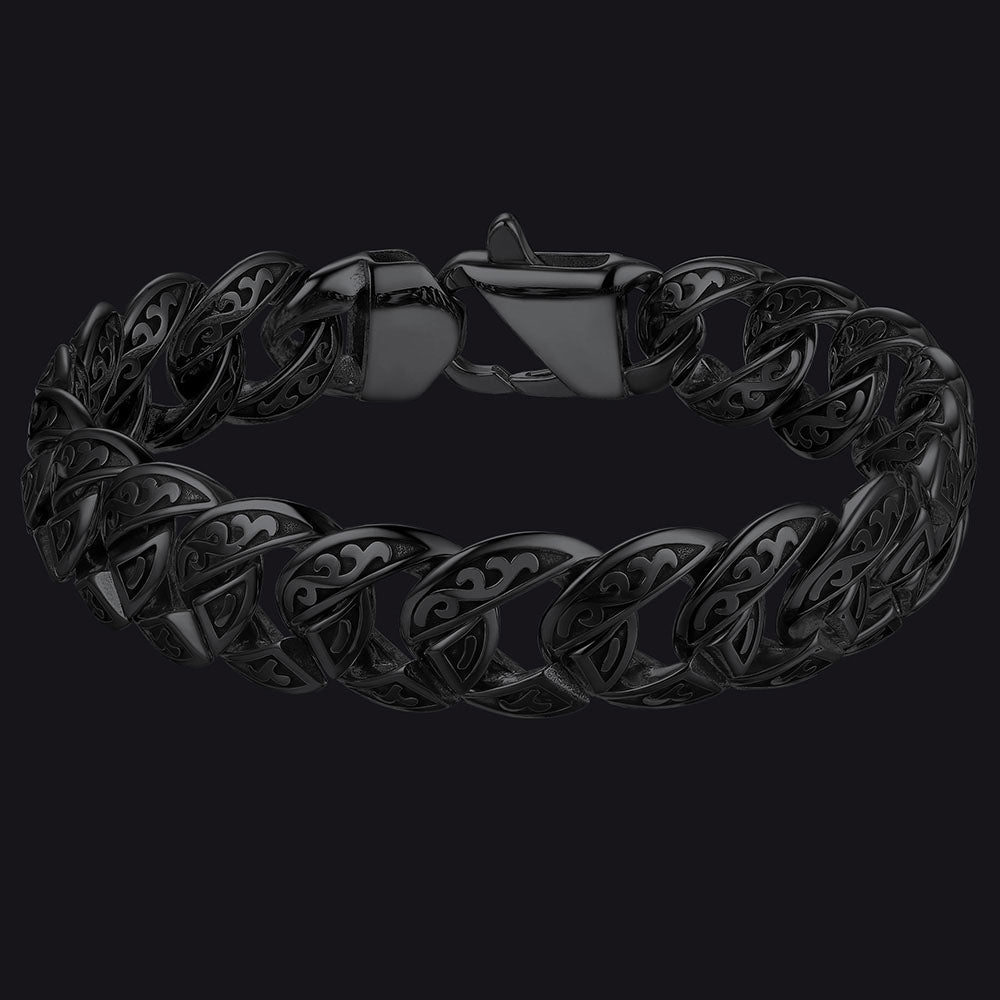 FaithHeart Celtic Knot Chunky Cuban Chain Stainless Steel Bracelet FaithHeart