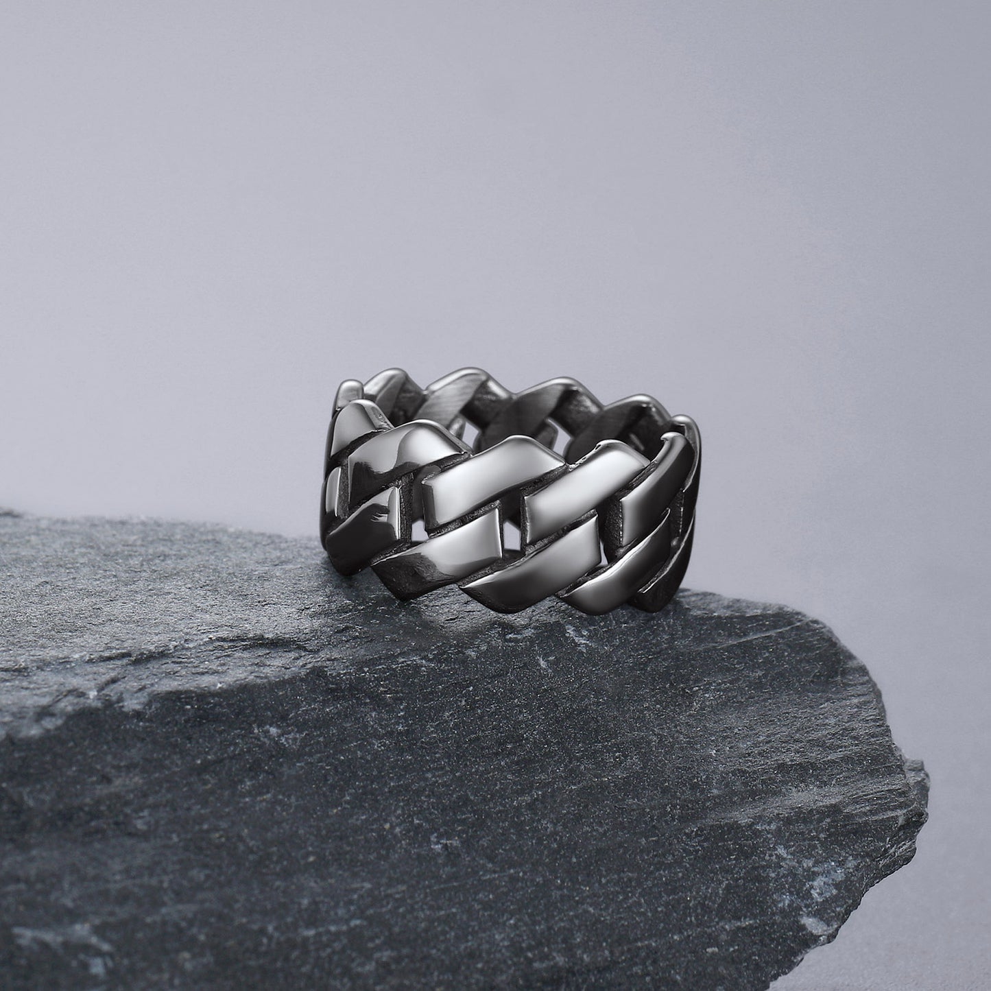 FaithHeart Retro Style Biker Stainless Steel Chain Rings FaithHeart
