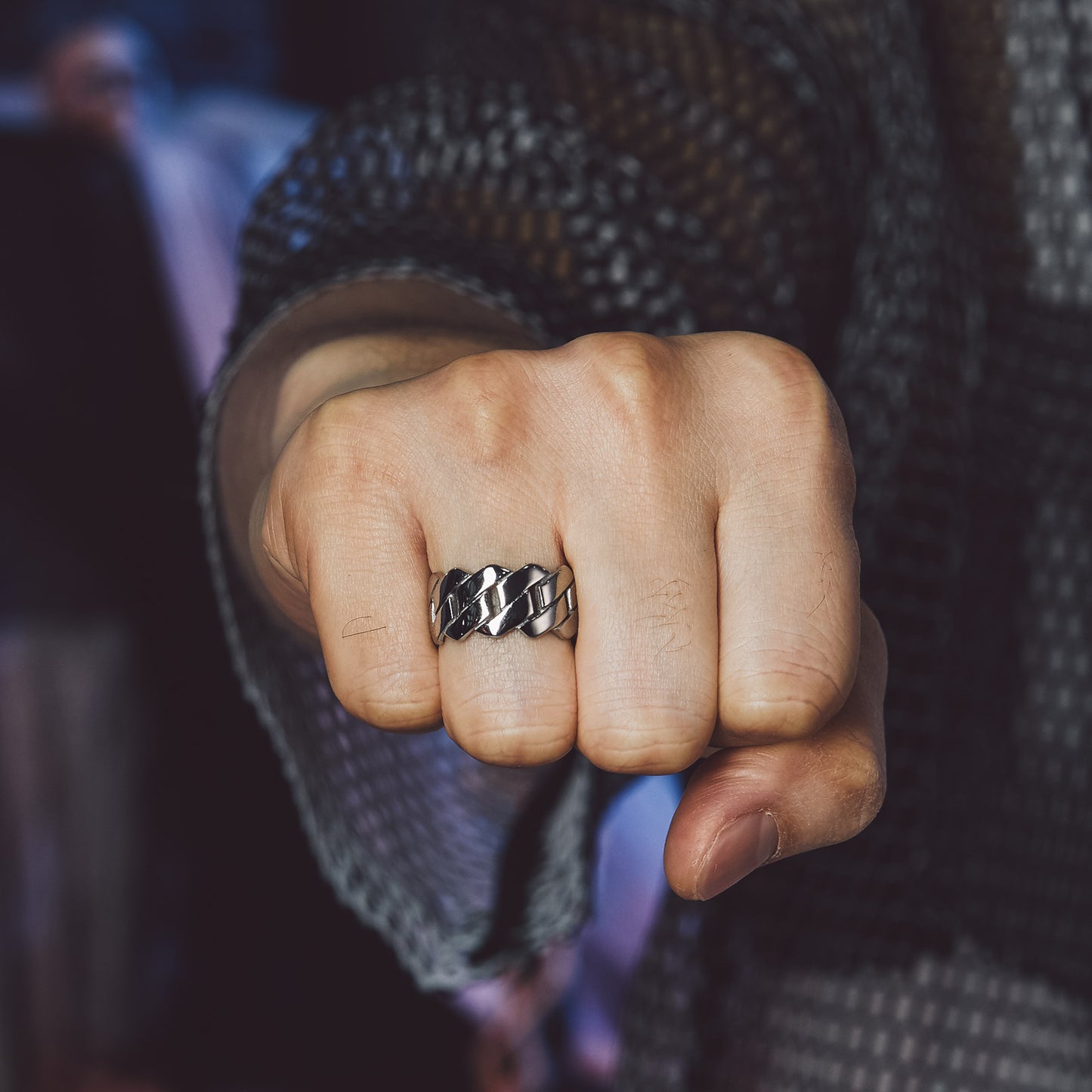 FaithHeart Retro Style Biker Stainless Steel Chain Rings FaithHeart