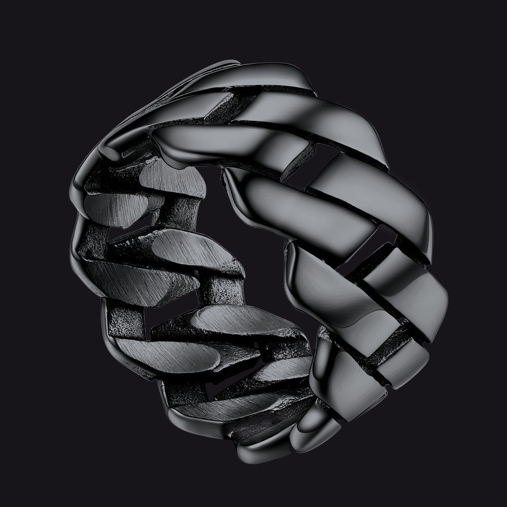 FaithHeart Biker Stainless Steel Chain Rings for Men FaithHeart