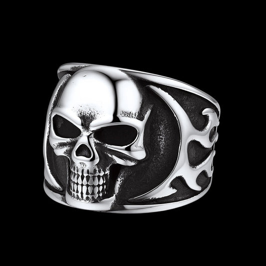 FaithHeart Gothic Frame Skull Stainless Steel Ring FaithHeart