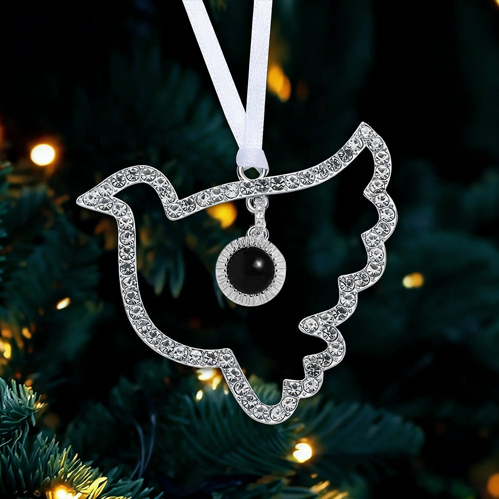Personalized bird pendant Christmas tree decoration with picture
