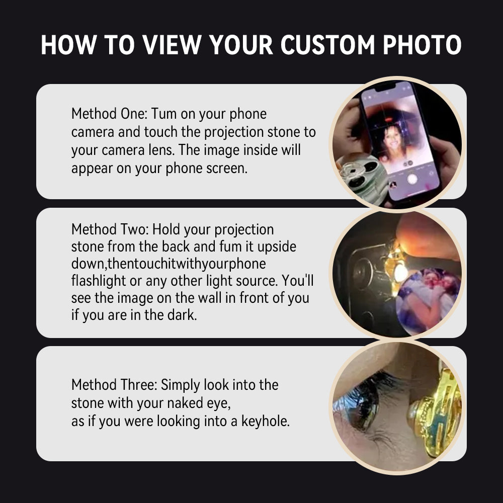 Custom photo Christmas ornament with light projection