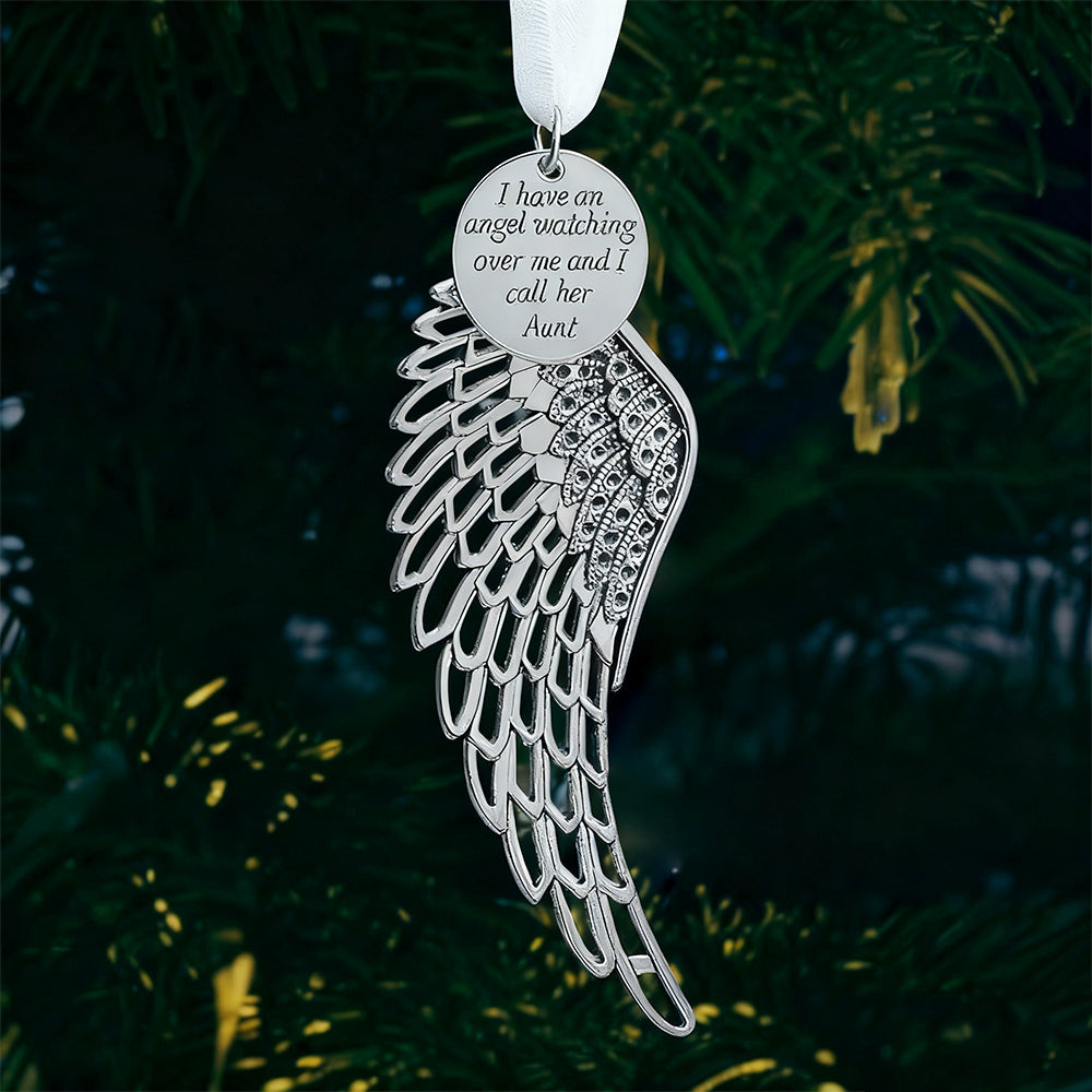 Angel Wings Christmas Ornament – Memorial Gift for Aunt