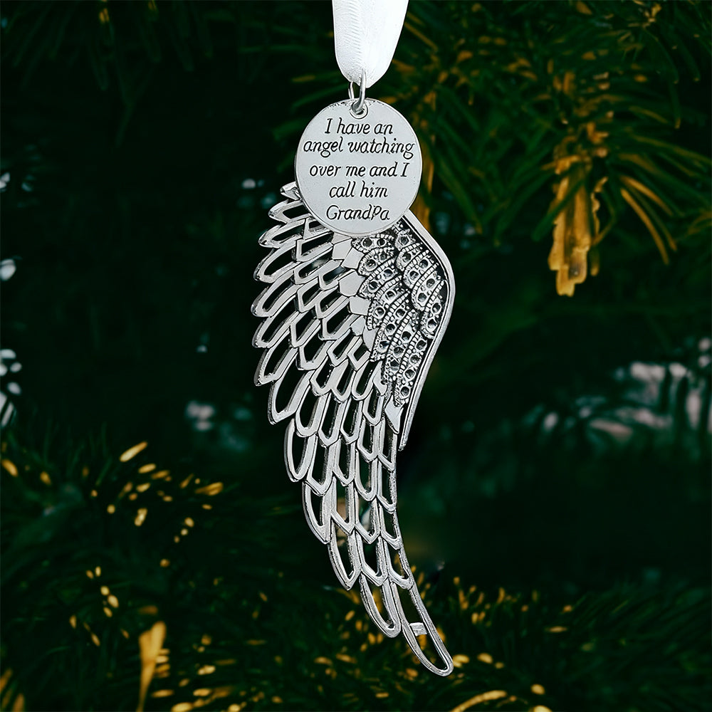 Angel Wings Christmas Ornament – Memorial Gift for Grandpa