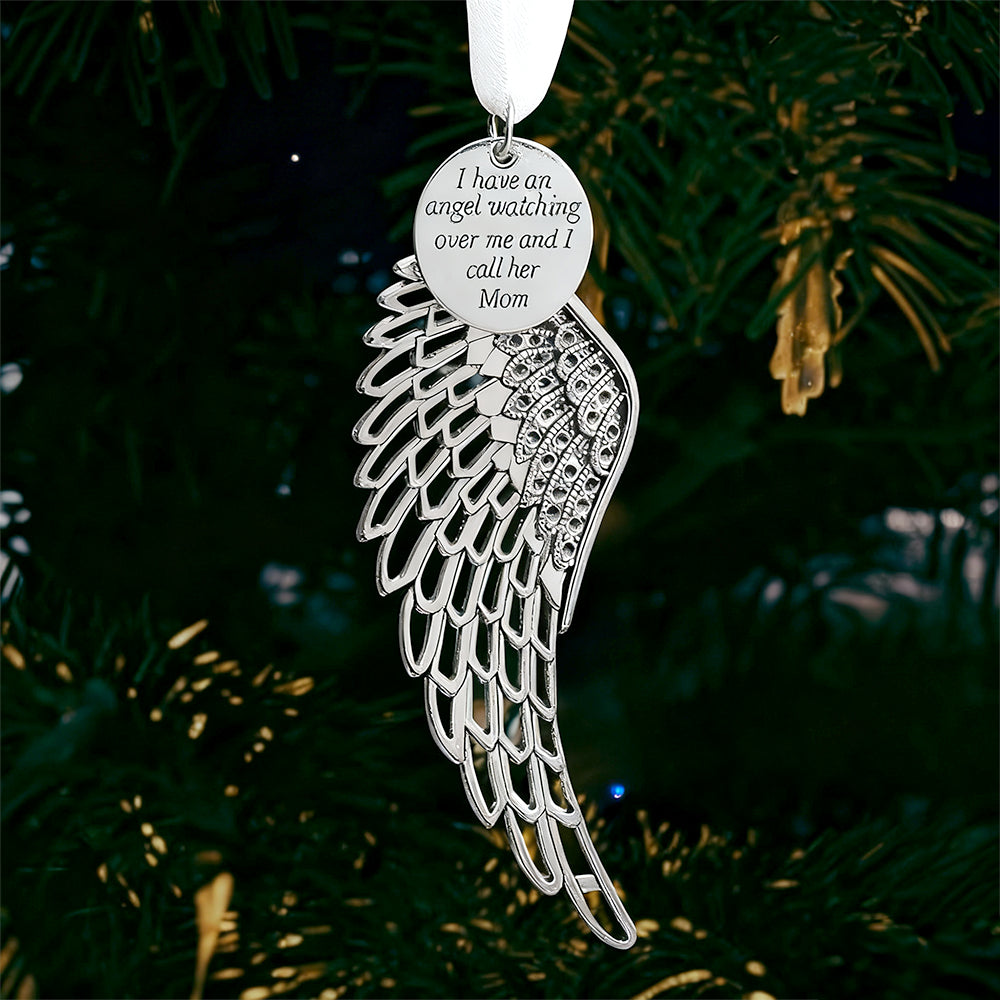 Angel Wings Christmas Ornament – Memorial Gift for Mom