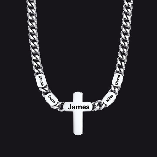4-Name Gold Cuban Necklace Gift for Familyimg