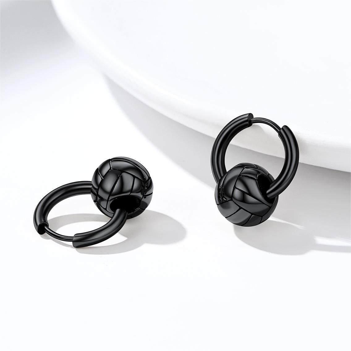 FaithHeart 3D Volleyball Dangle Hoop Earrings for Men Women FaithHeart