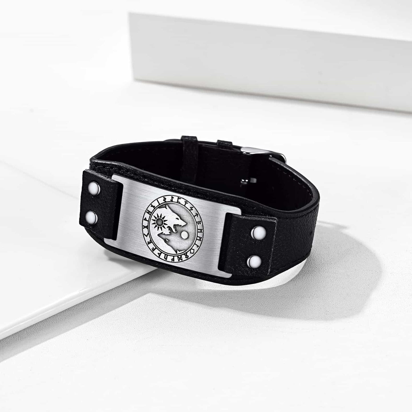 FaithHeart Viking Bracelet Nordic Wolf Bracelet Norse Jewelry FaithHeart