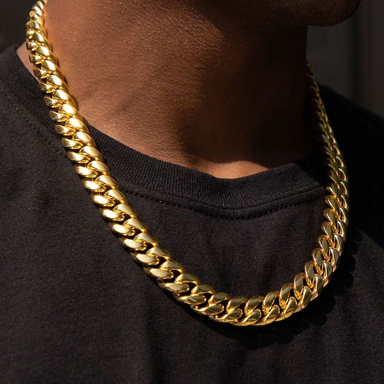 Gold Cuban Link Chain Necklace for Men