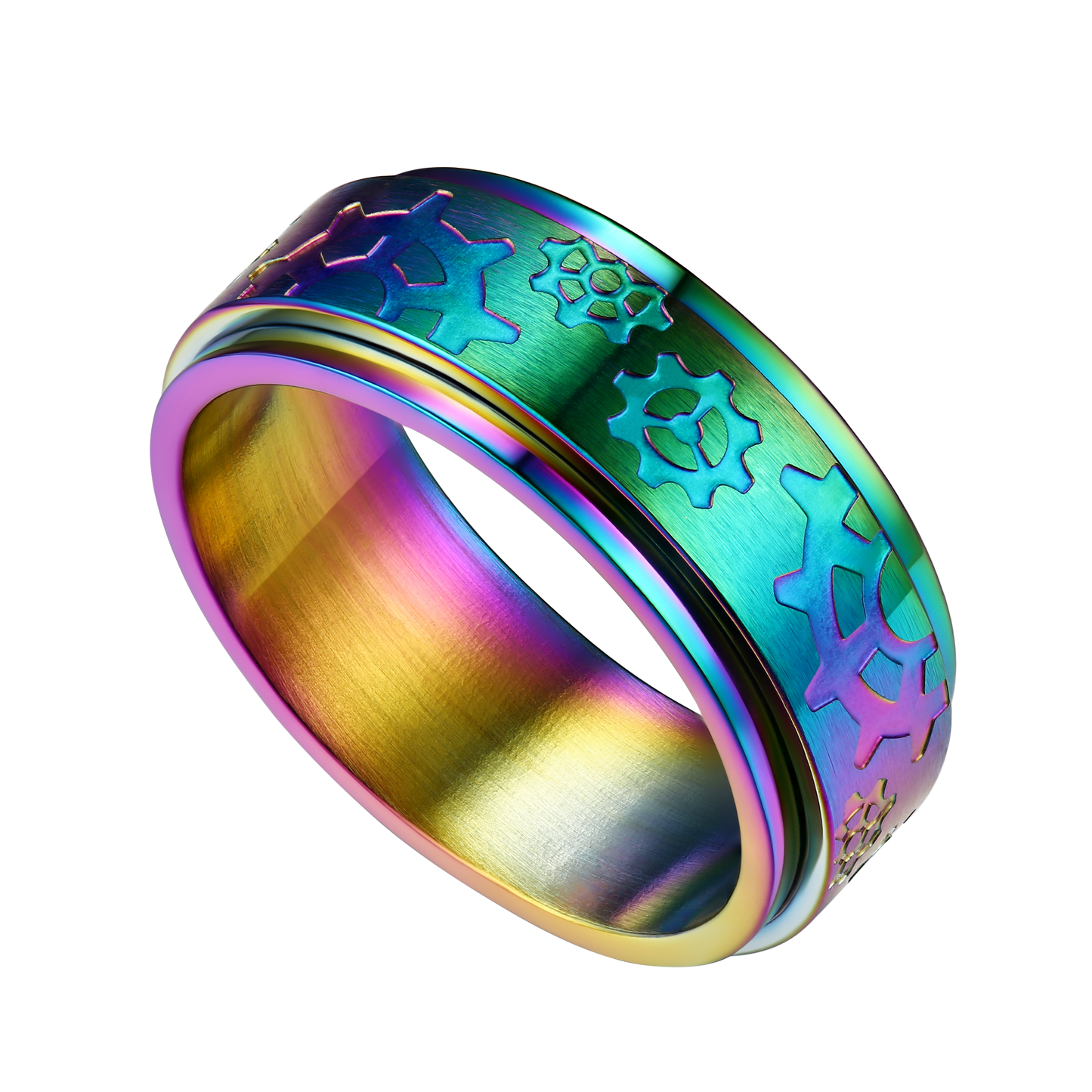 Rotatable Star Moon, Sun Turning Ring