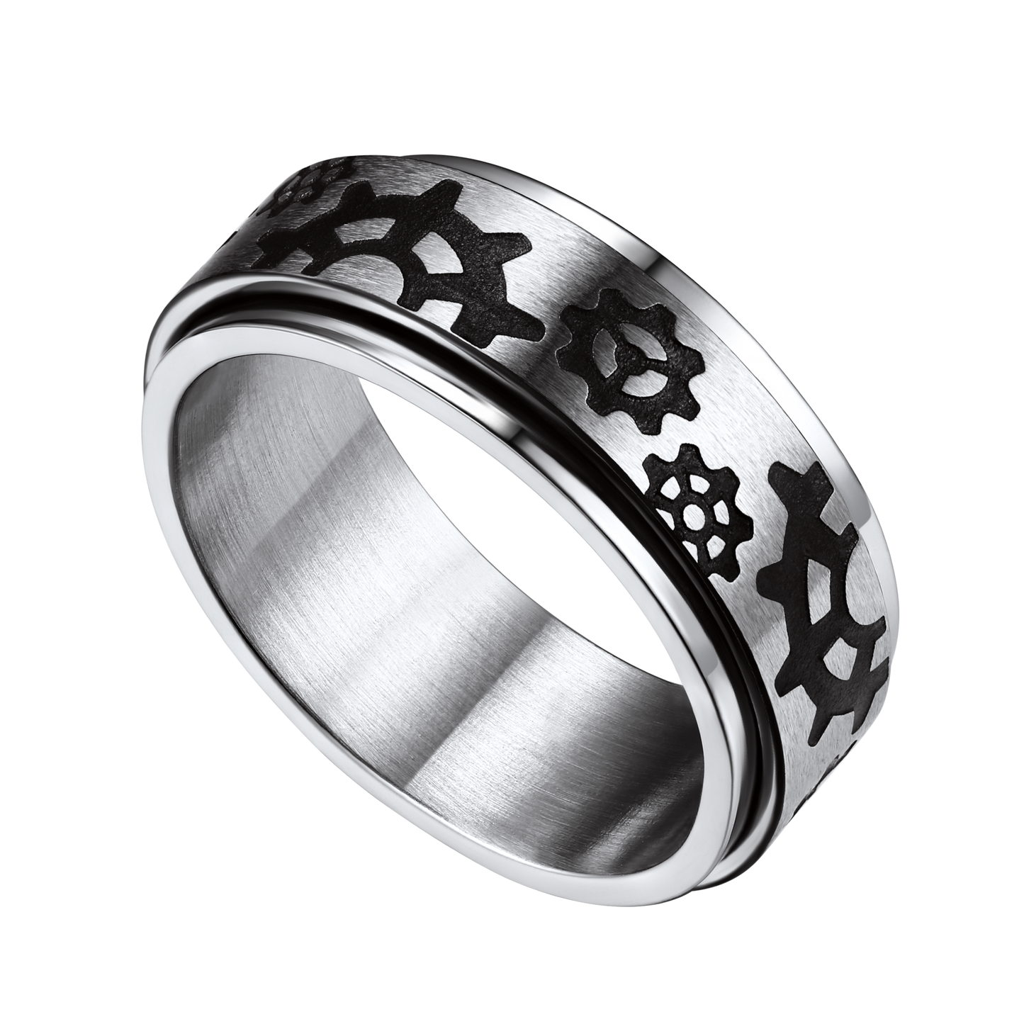 Rotatable Star Moon, Sun Turning Ring