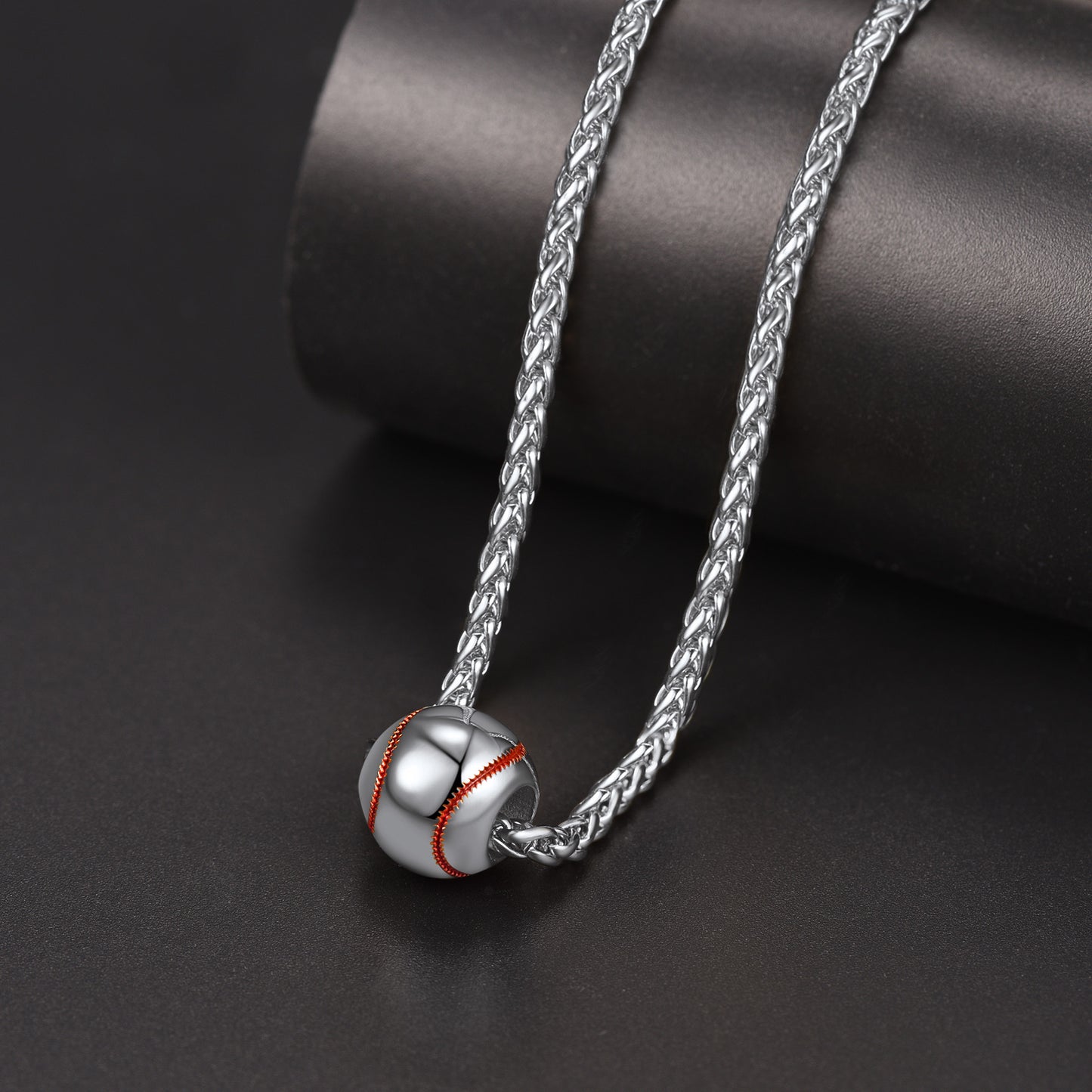 Trendy 3D Baseball Pendant Sport Necklace for Men Women FaithHeart