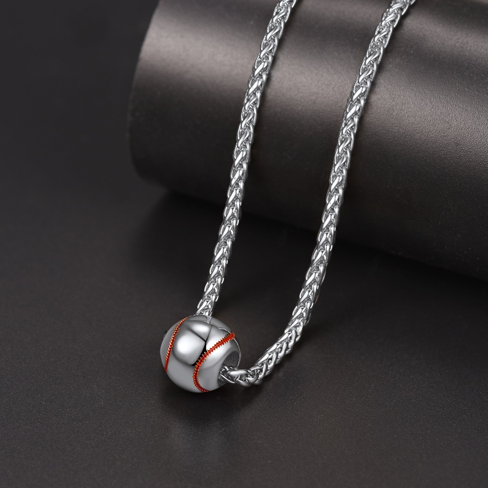 Trendy 3D Baseball Pendant Sport Necklace for Men Women FaithHeart