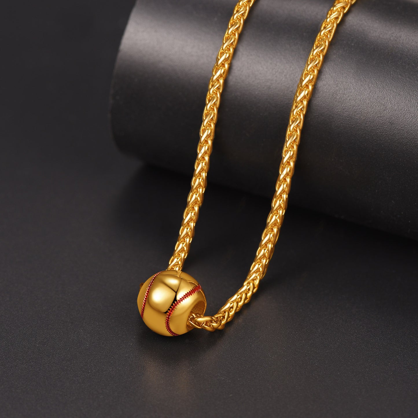 Trendy 3D Baseball Pendant Sport Necklace for Men Women FaithHeart