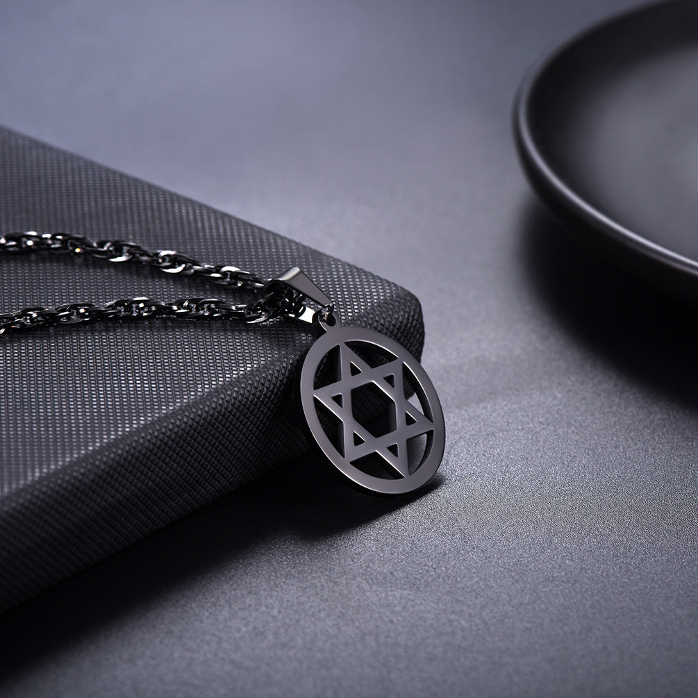 FaithHeart Jewish Star of David Stainless Steel Pendant Necklace FaithHeart Jewelry